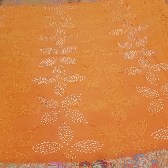 Bandhani Saree (Katan-Kanchipurum Style) Human Figures! Brand new! - Picture 8 of 16
